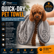 Pet Scrubbing Towel For Cats And Gloved Bath Towels