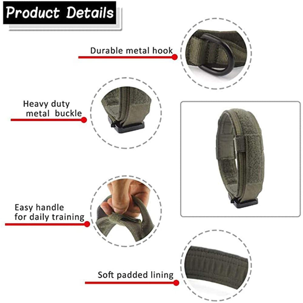 TitanPaws Heavy-Duty Tactical Collar & Leash Set for Large Dogs