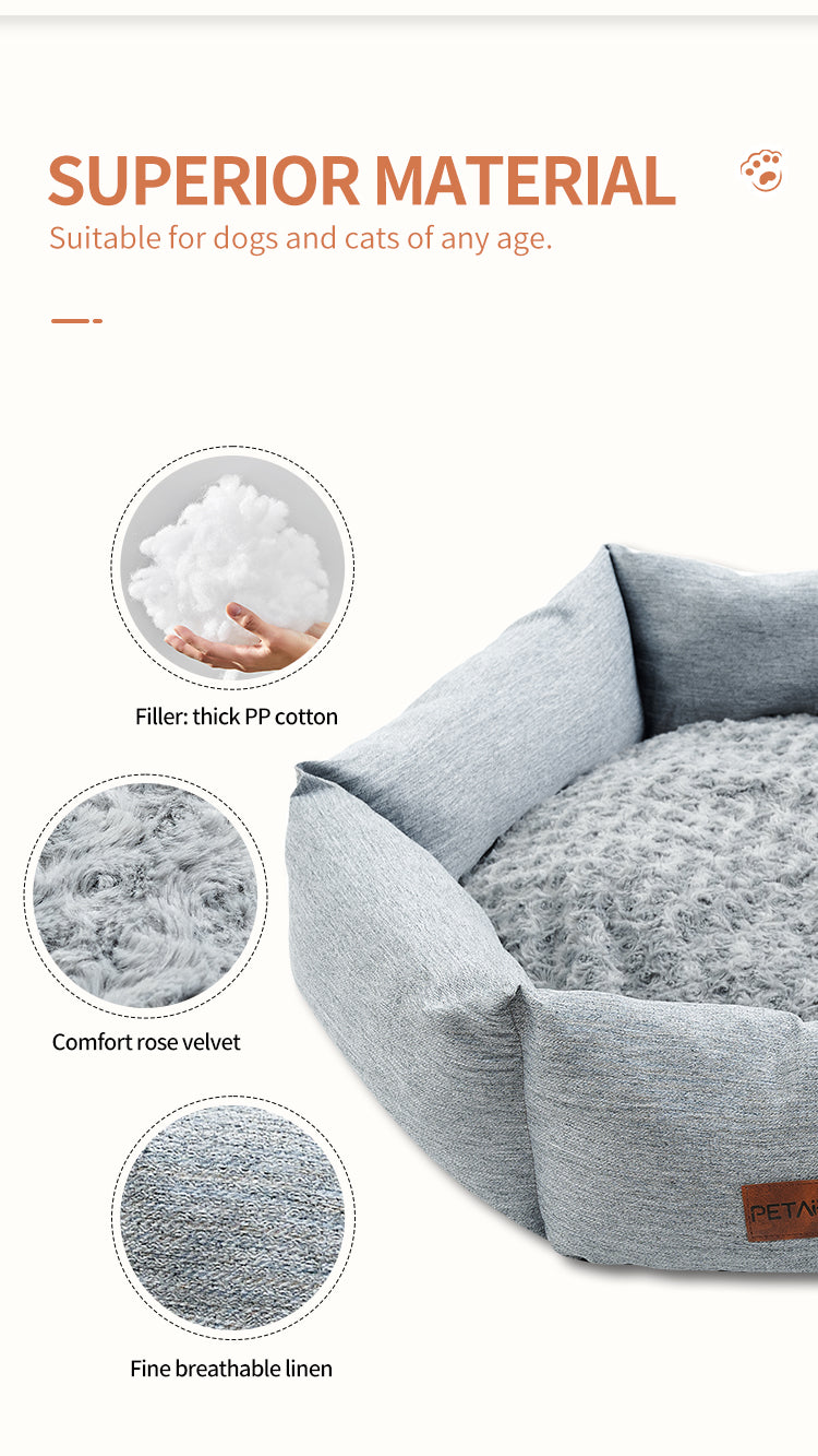 TitanPaws Calming Plush Recovery Bed for Dogs