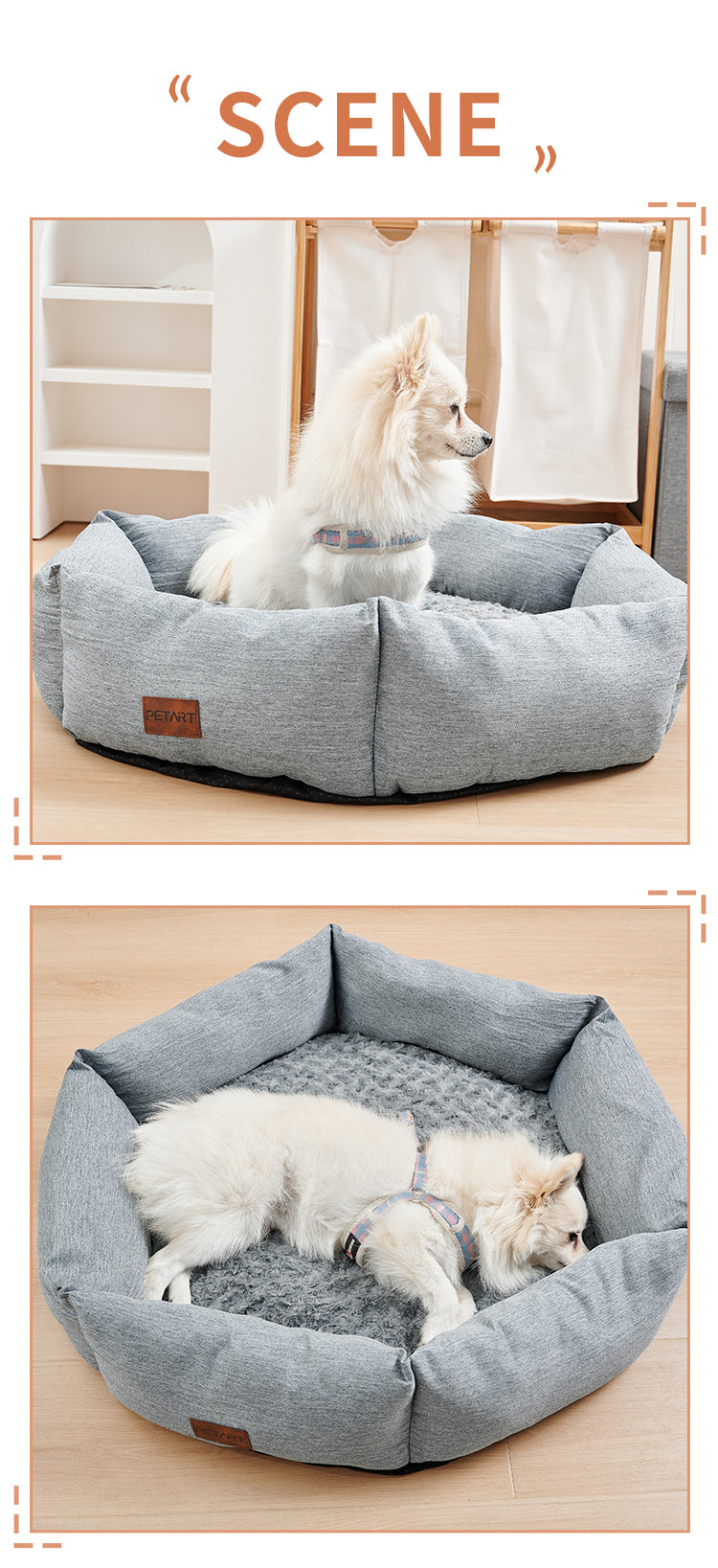 TitanPaws Calming Plush Recovery Bed for Dogs