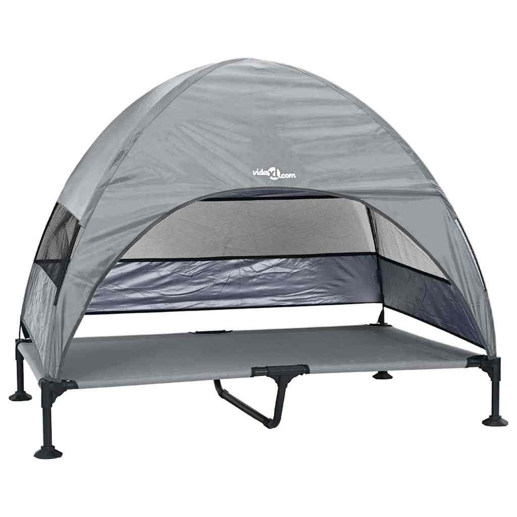 TitanPaws Elevated Outdoor Dog Bed with Protective Canopy
