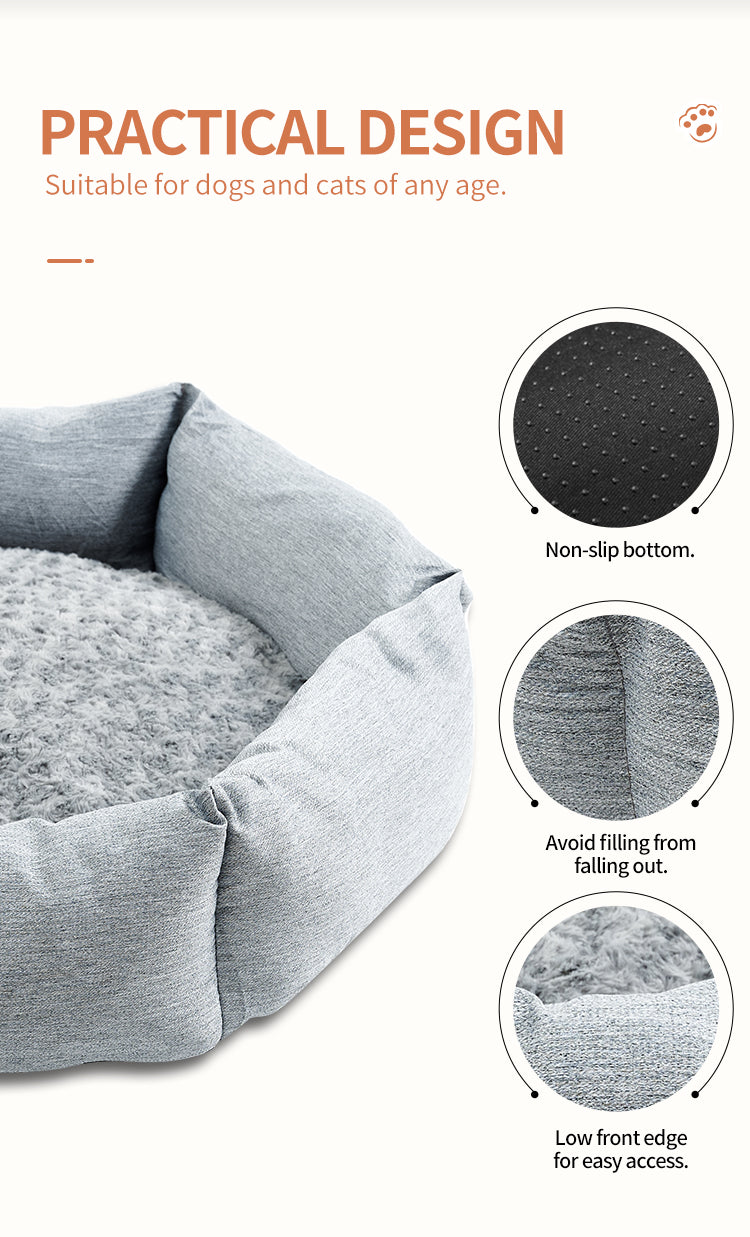 TitanPaws Calming Plush Recovery Bed for Dogs