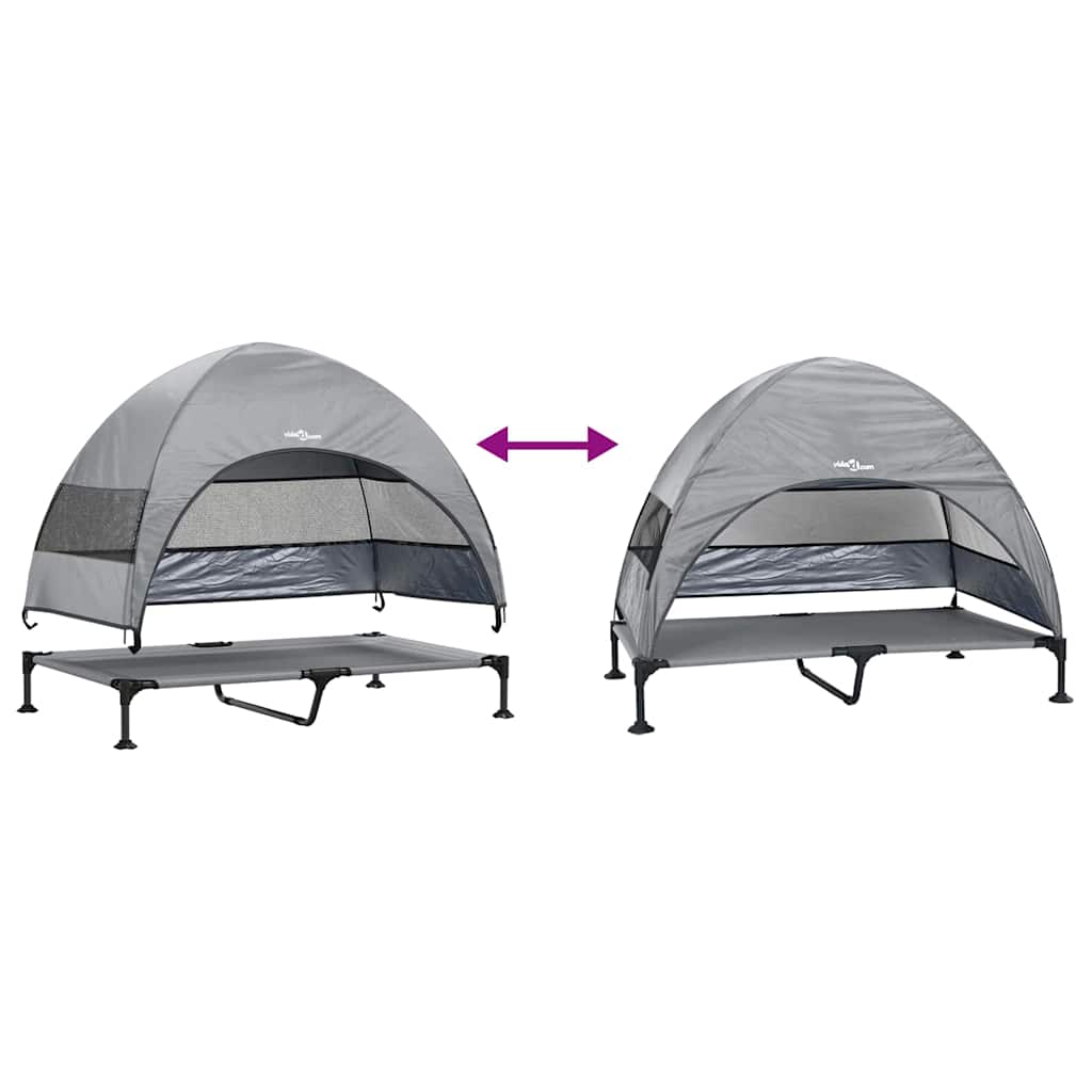 TitanPaws Elevated Outdoor Dog Bed with Protective Canopy